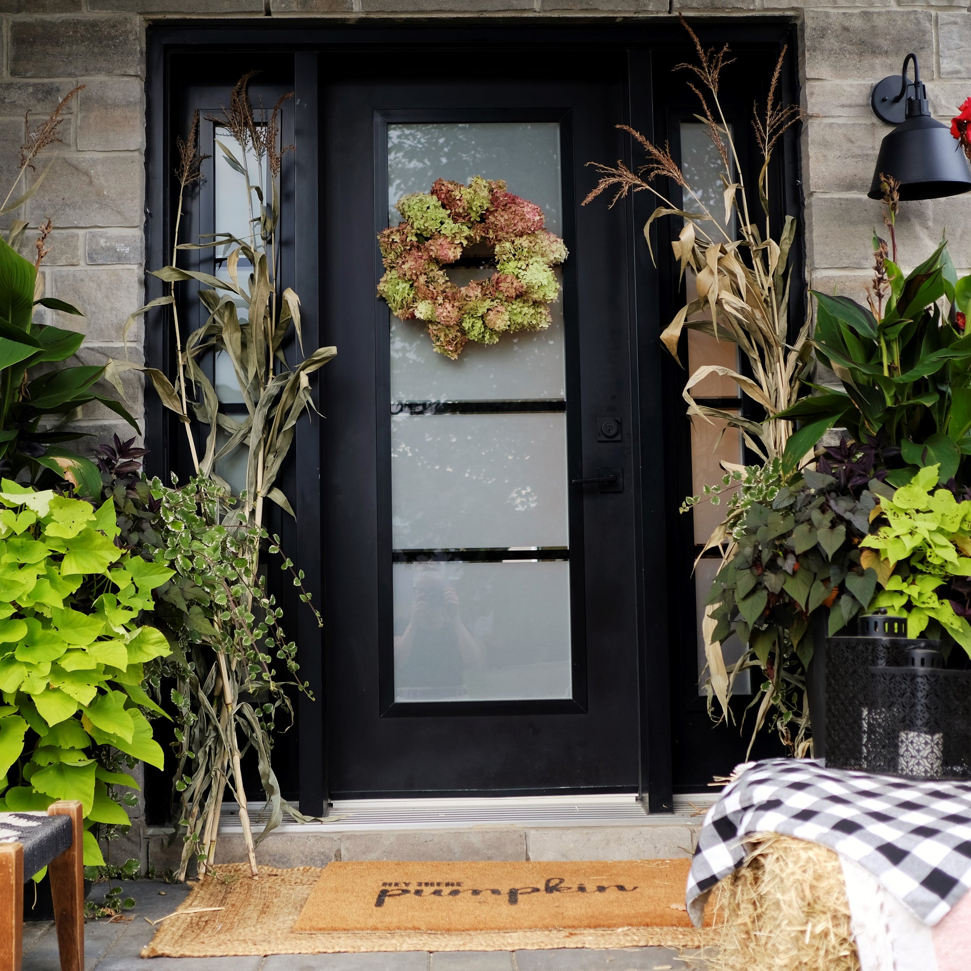 Fall DIY Wreath, Natural Hydrangeas Wreath, Dried Hydrangeas, Home Decor