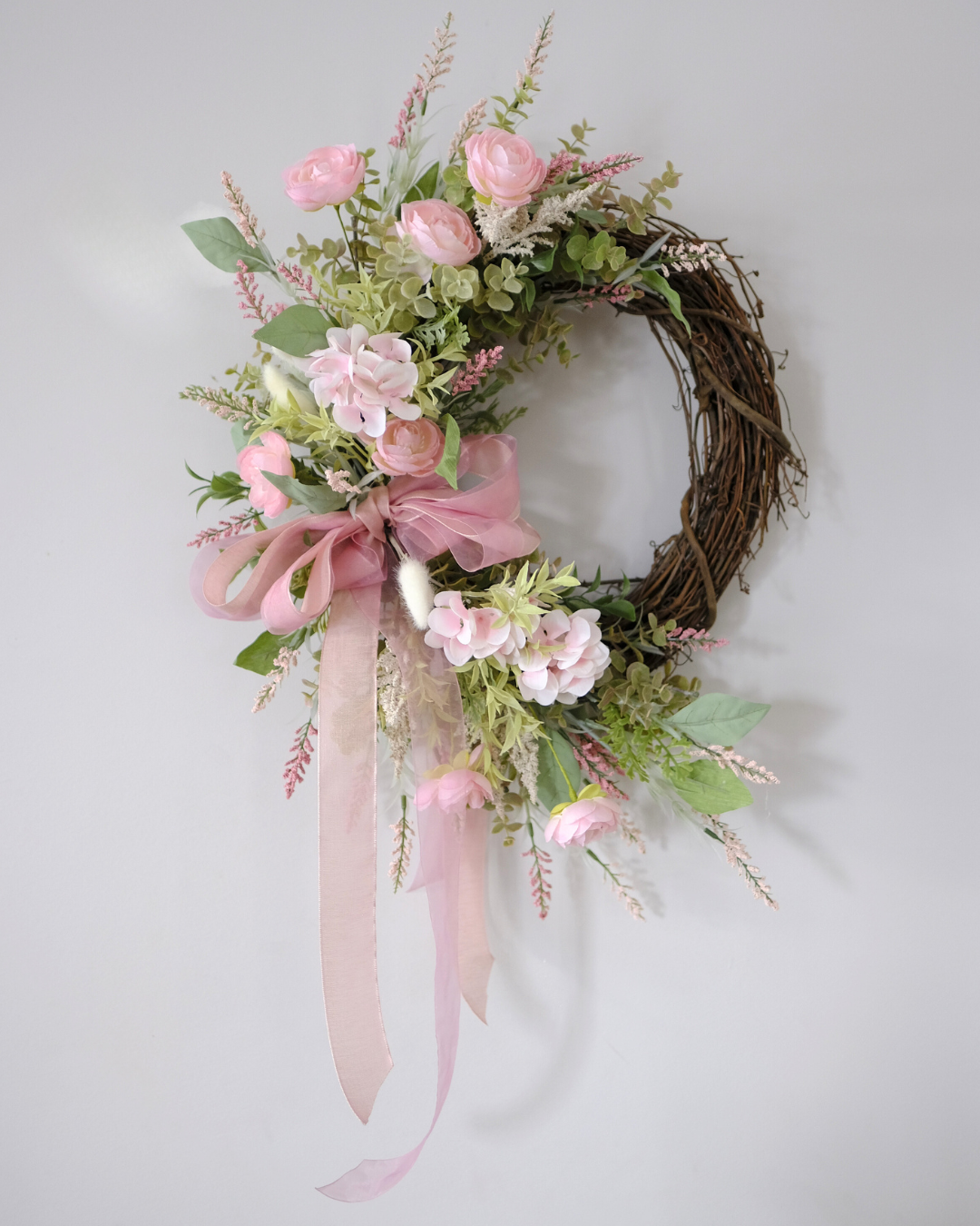 DIY Spring Wreath, Spring Wreath for Front Door, Spring Floral Wreath