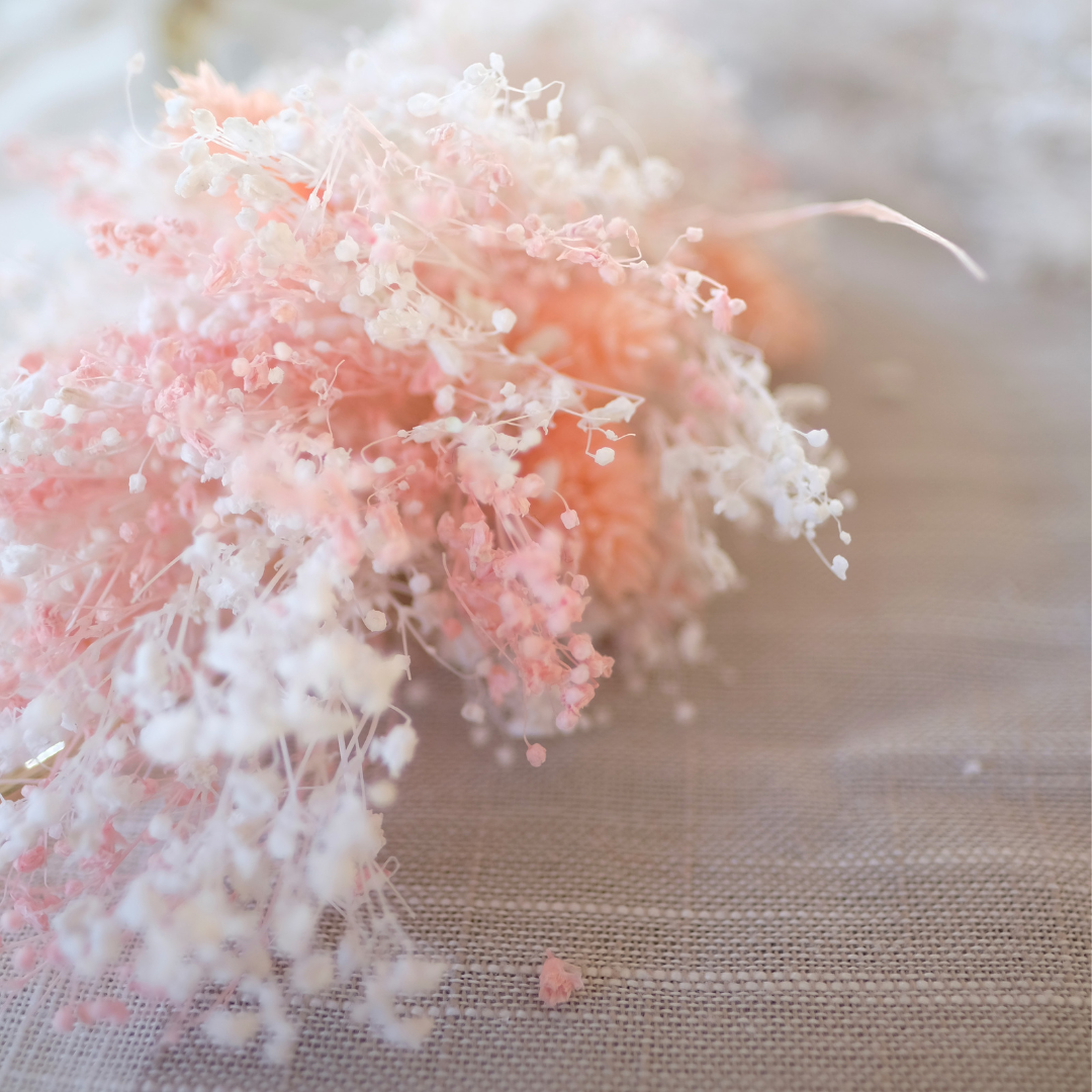 White & Pink Dried Flower Wreath, Valentine's Day Wreath, DIY Wreath