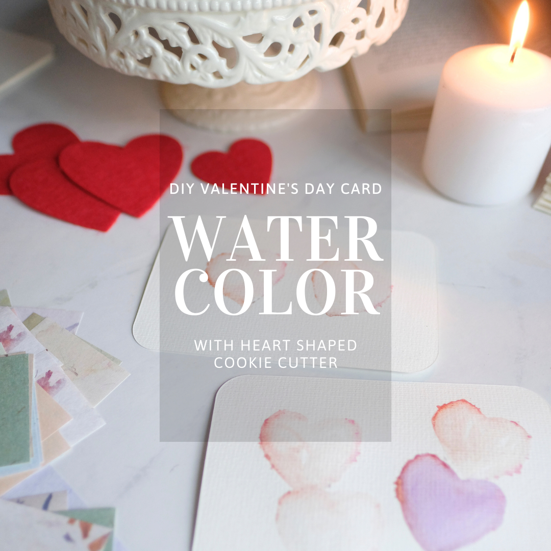 DIY Valentine's Day Card, Watercolor Cards, Valentine Card, Boyfriend Gift