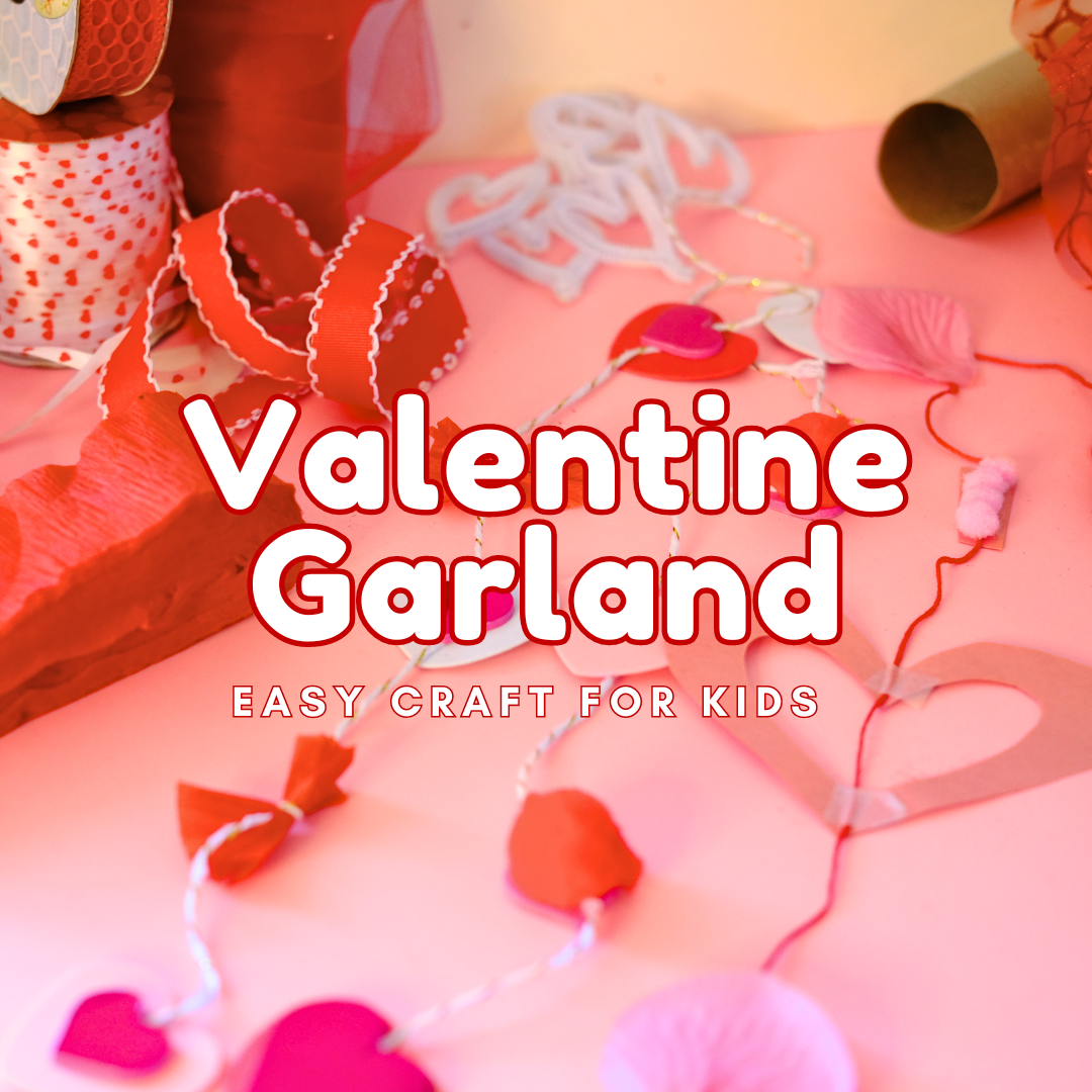 Valentine's Day Garland, Easy Craft for Preschoolers, Valentine TP Craft